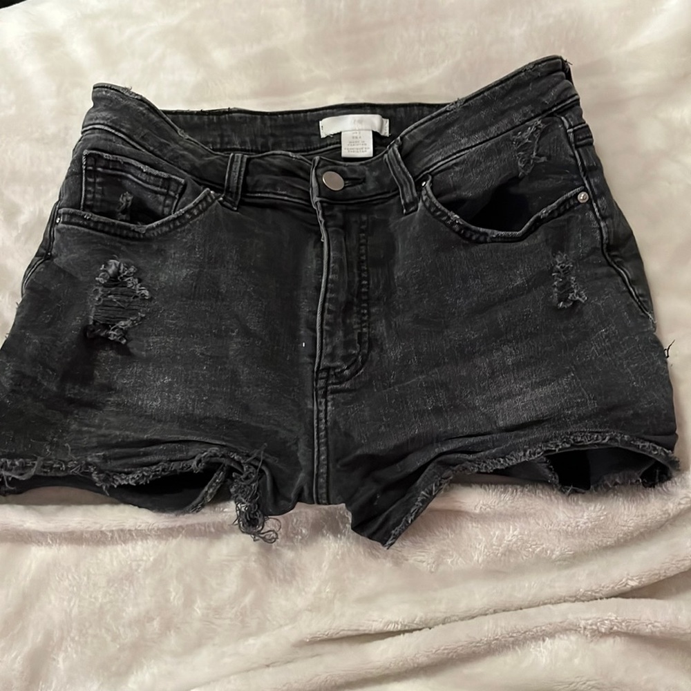 Black faded booty shorts